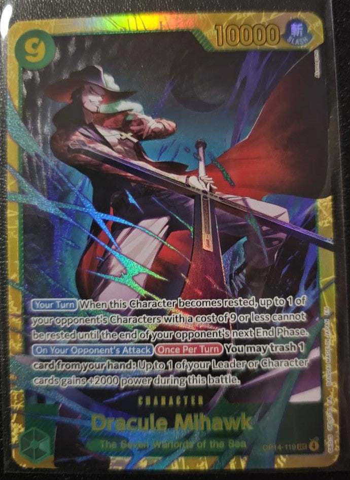Dracule Mihawk - OP14-119 - The Azure Sea's Seven (OP14) *NM