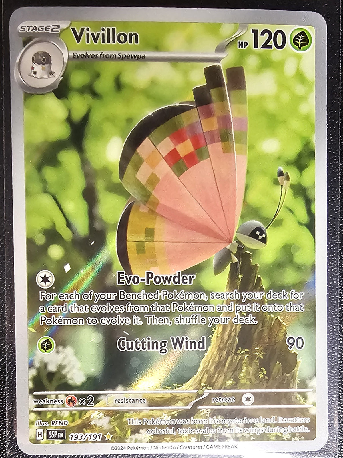 Vivillon – 193/191 – SSP – Secret Rare – NM