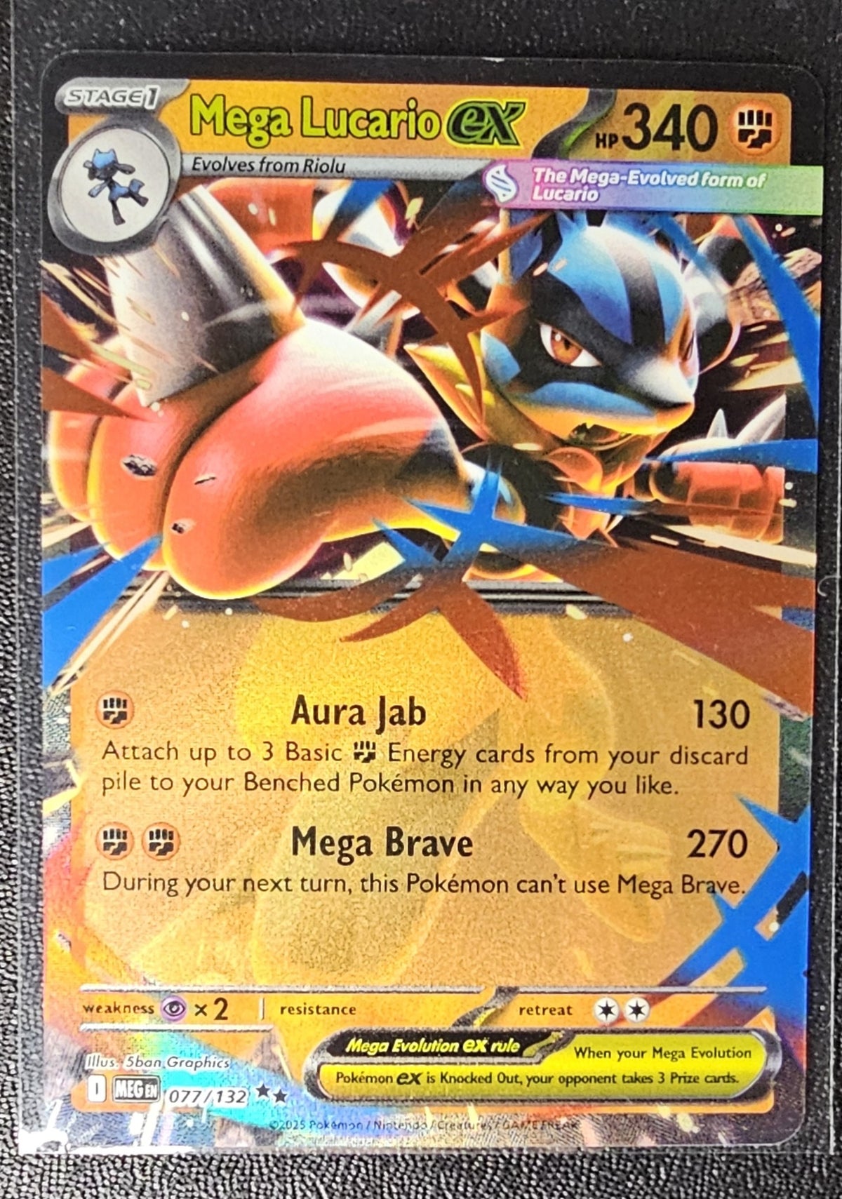 Mega Lucario EX – 077/132 – UR – NM