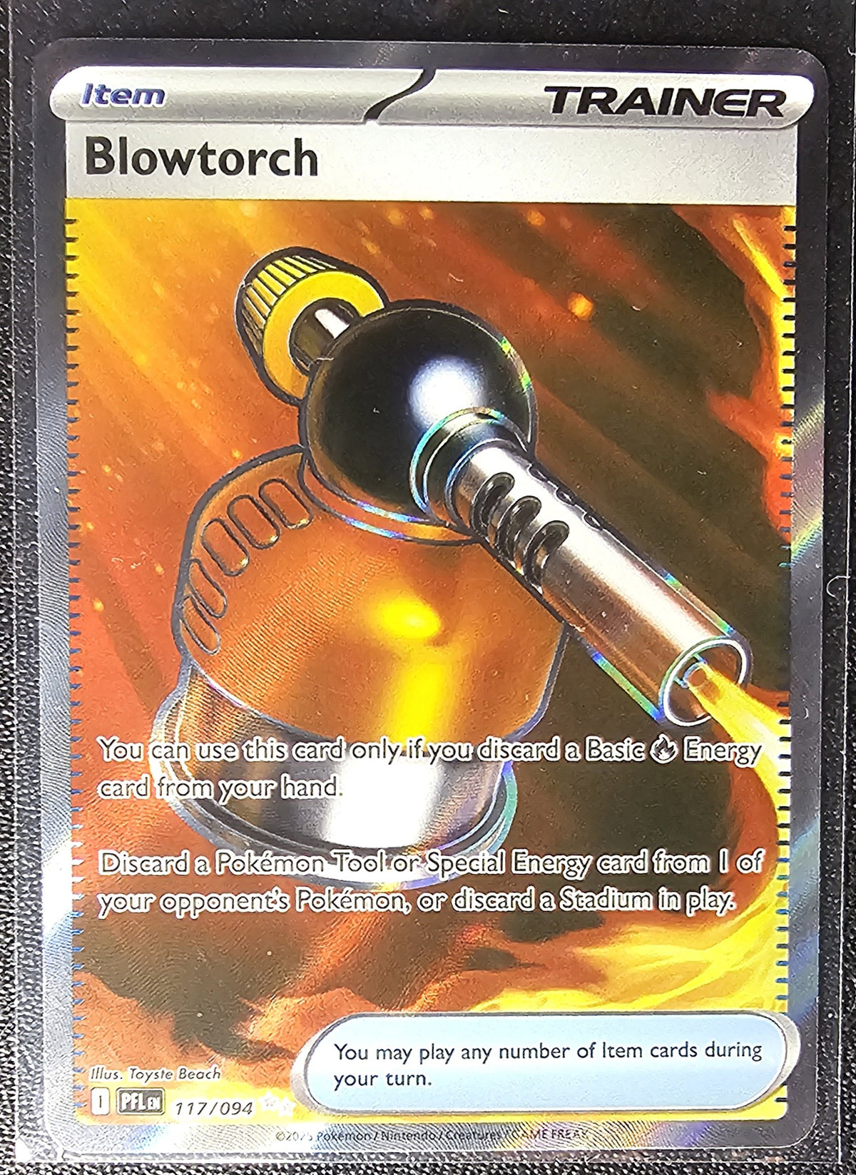 Blowtorch – 117/094 – Full Art Trainer Item – NM