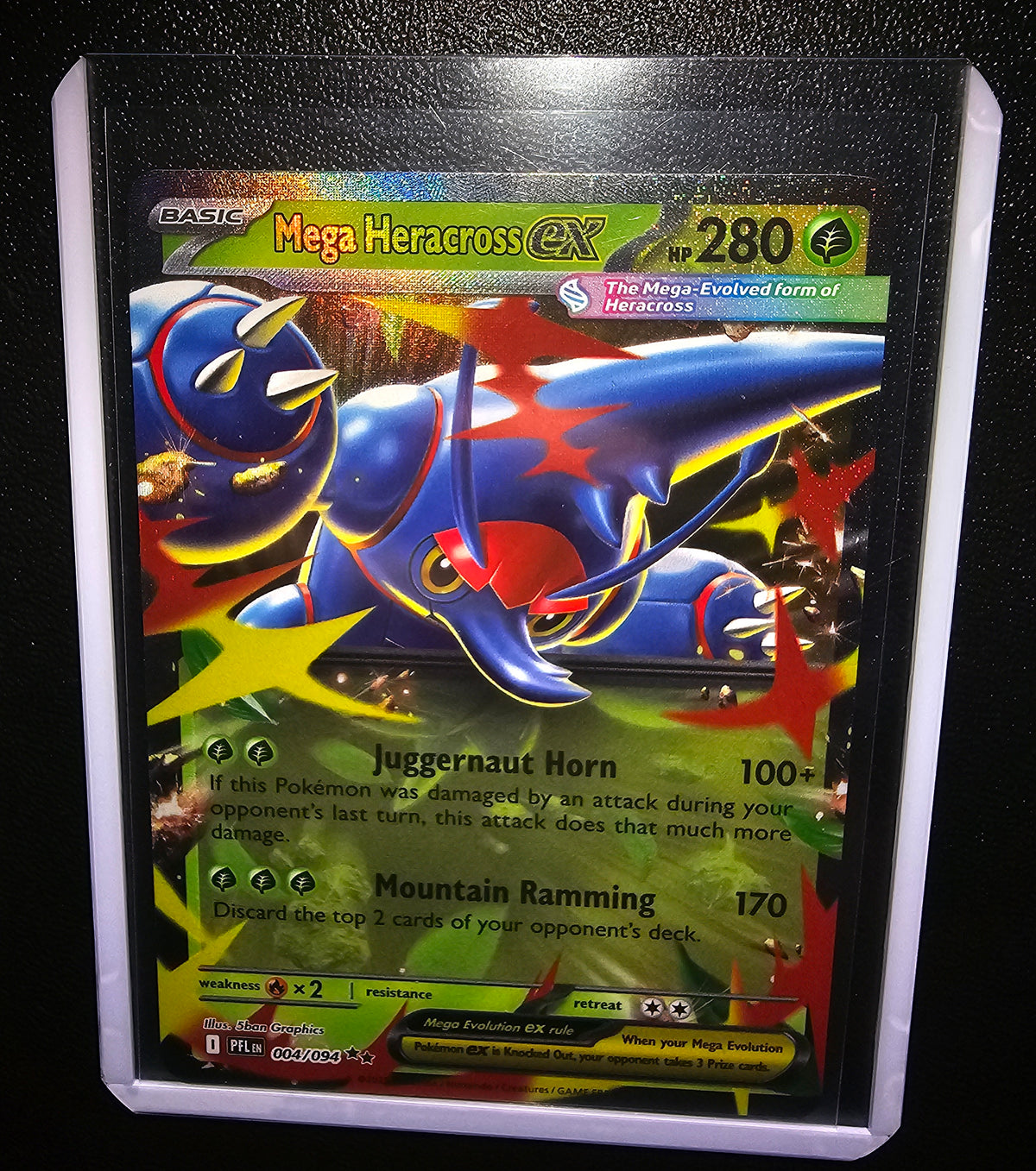 Mega Heracross EX – 004/094 – Full Art Ultra Rare – Pokémon TCG – NM
