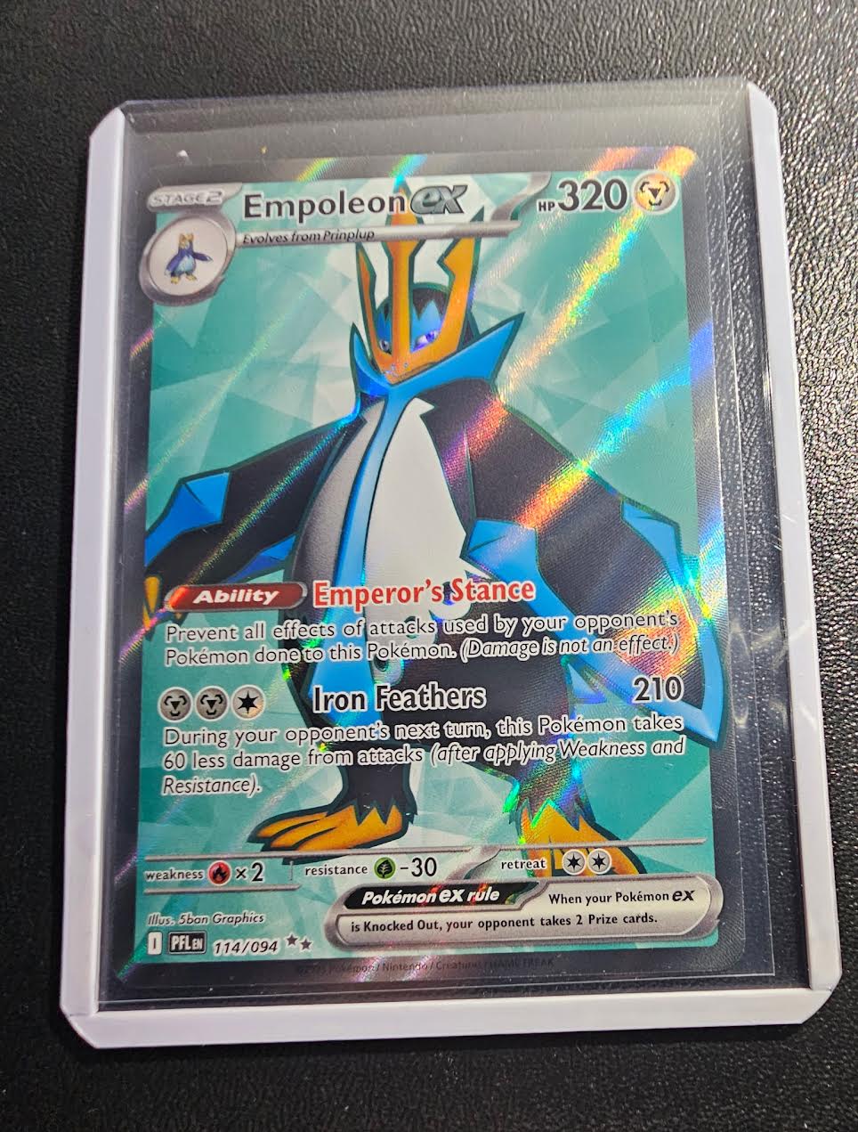 Empoleon EX 114/094 – Pokémon Card – PFL – Ultra Rare – NM