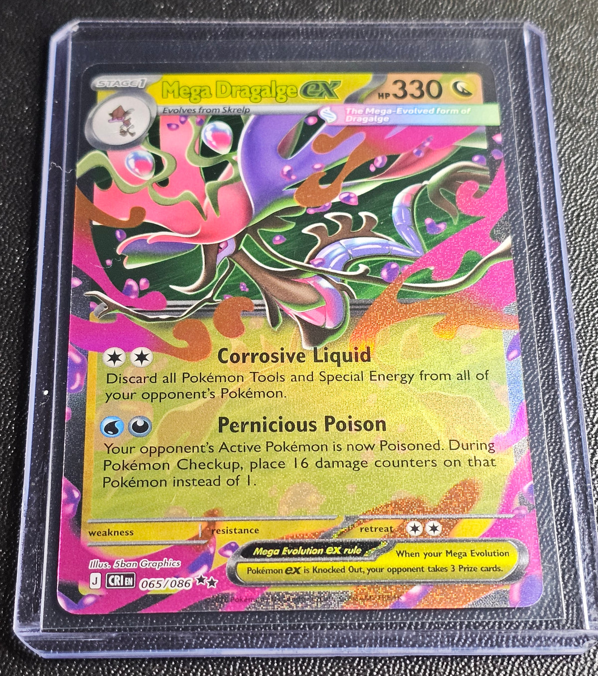 Mega Dragalge EX – Full‑Art Holo – 065/086 – Chaos Rising [CRI]