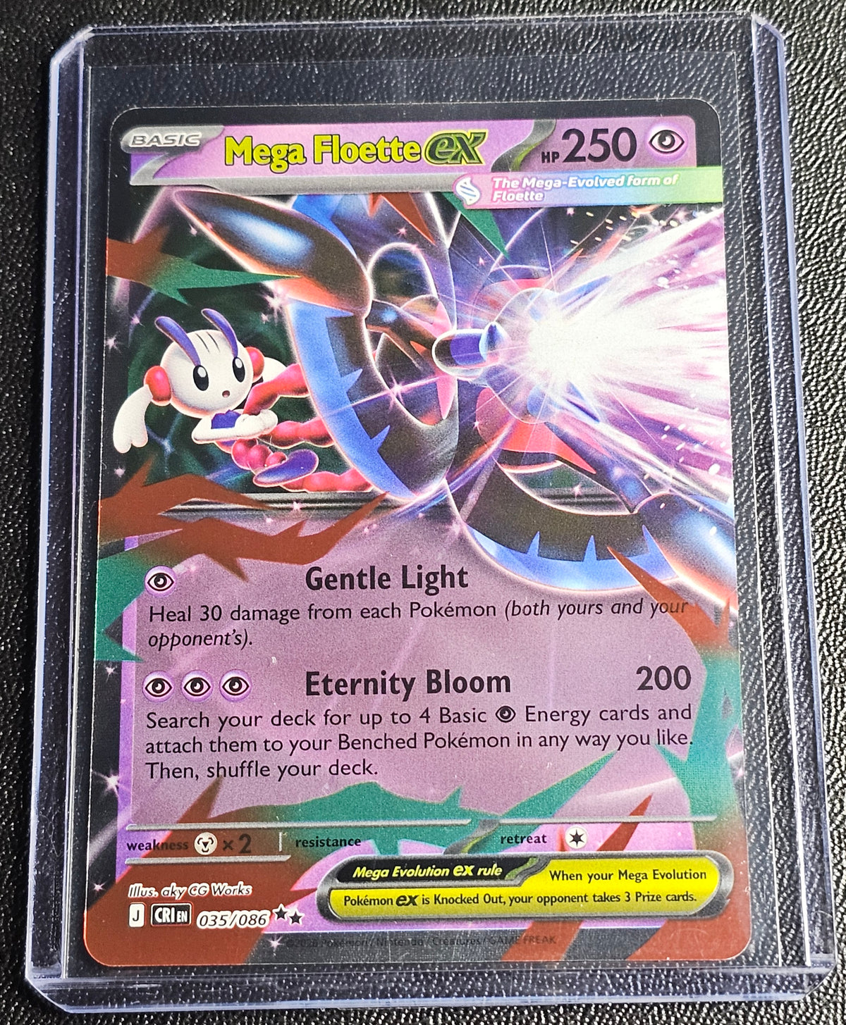 Mega Floette EX – Full‑Art Holo – 035/086 – Chaos Rising [CRI]