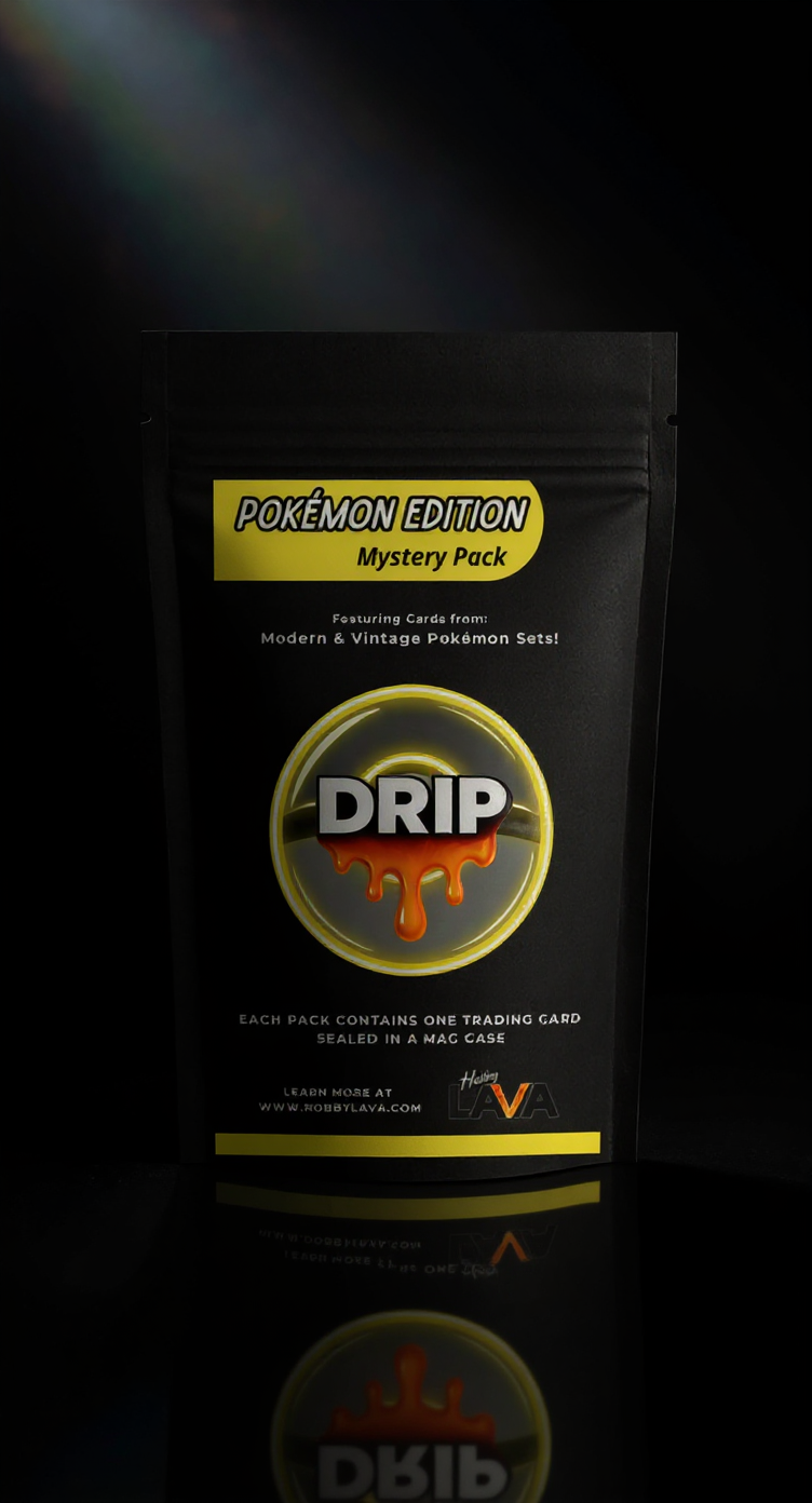 Pokémon Edition Mystery Drip Pack - Guaranteed Premium Sealed Card in Mag Case!