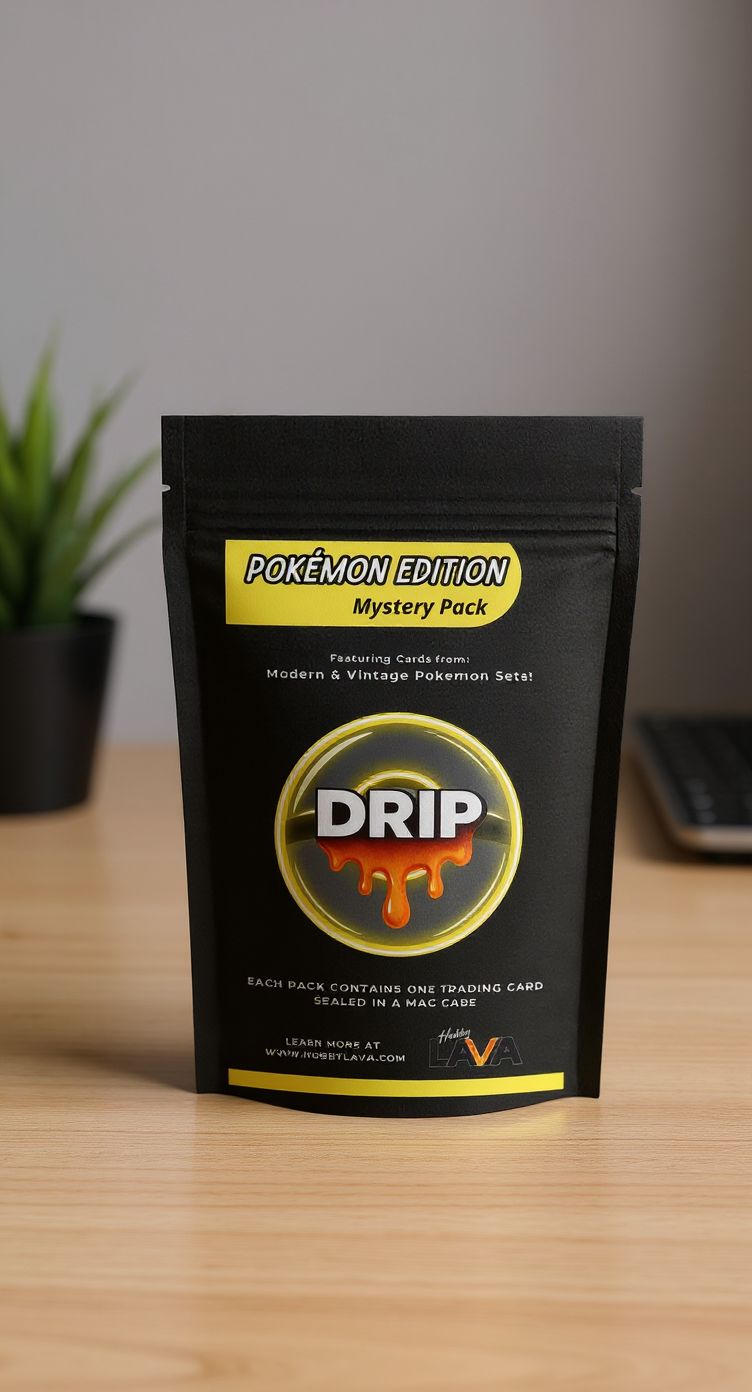 Pokémon Edition Mystery Drip Pack - Guaranteed Premium Sealed Card in Mag Case!