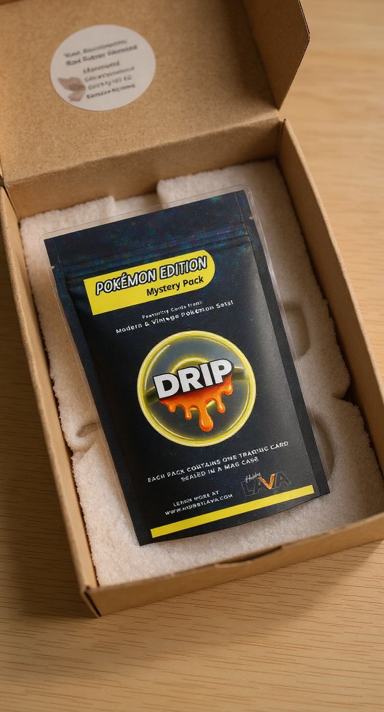 Pokémon Edition Mystery Drip Pack - Guaranteed Premium Sealed Card in Mag Case!