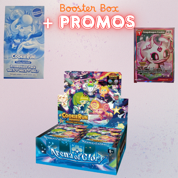 CookieRun TCG Set 3: Arena of Glory Booster Box Display + Free Promos