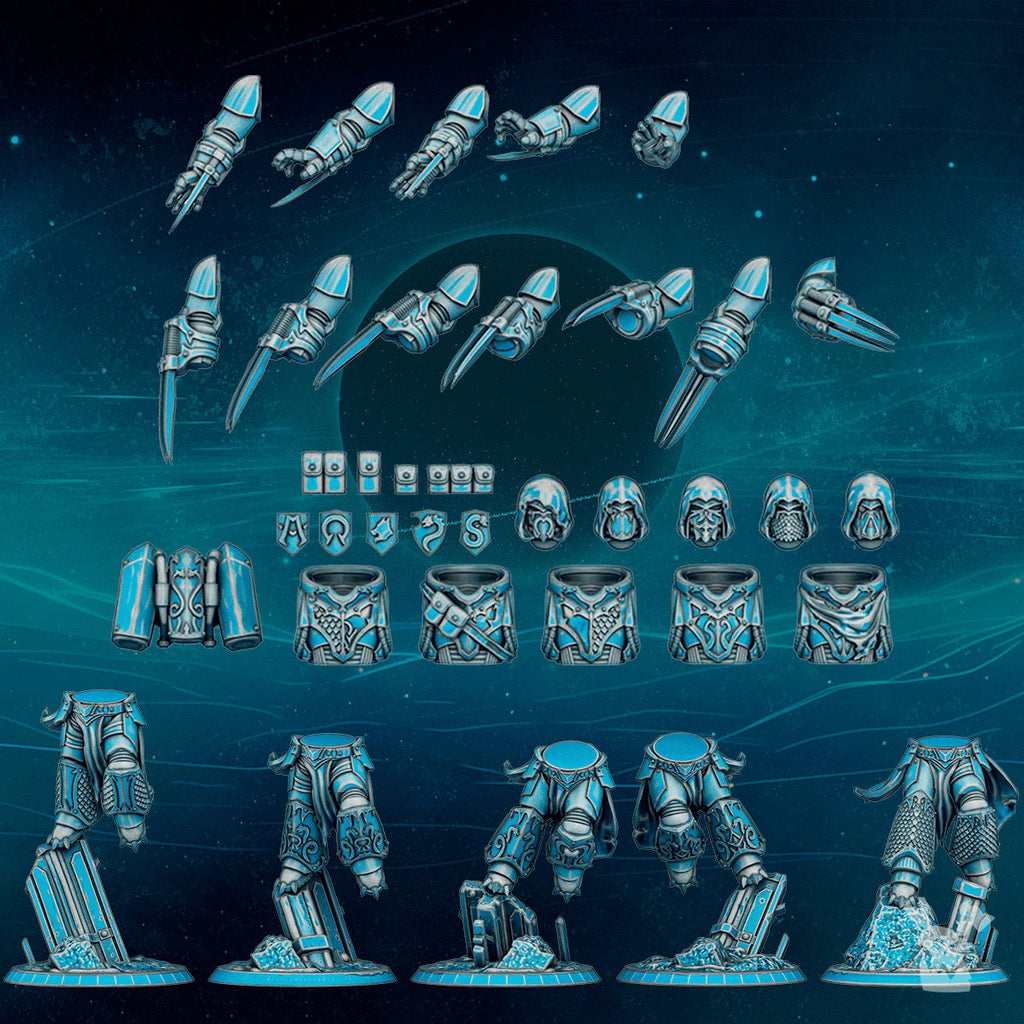 3d Printed Scylla Legion Assault Squad x5 by DakkaDakka Miniatures
