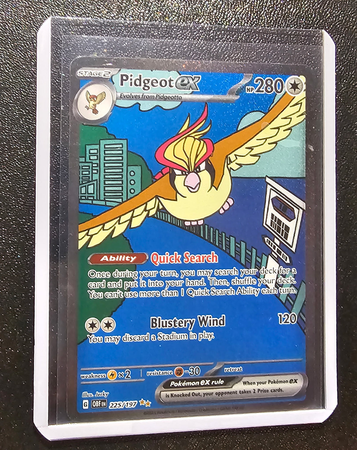 Pidgeot ex Ultra Rare Lot (2 Cards) – OBF 217/197 & 225/197 – Mint/NM – Quick Search Ability