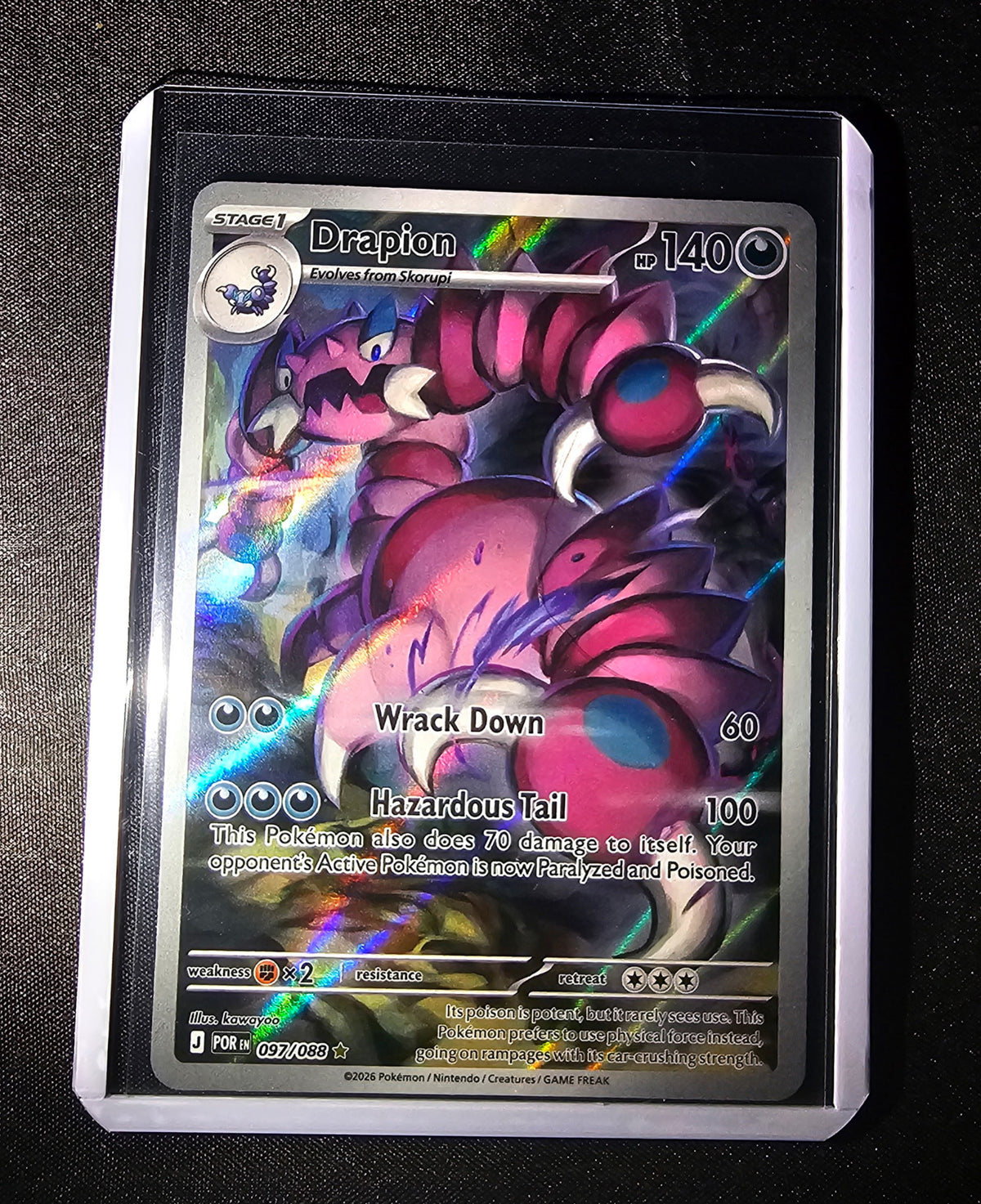 Drapion – Secret Rare 097/088 (Rainbow Holo) 🔥 *NM