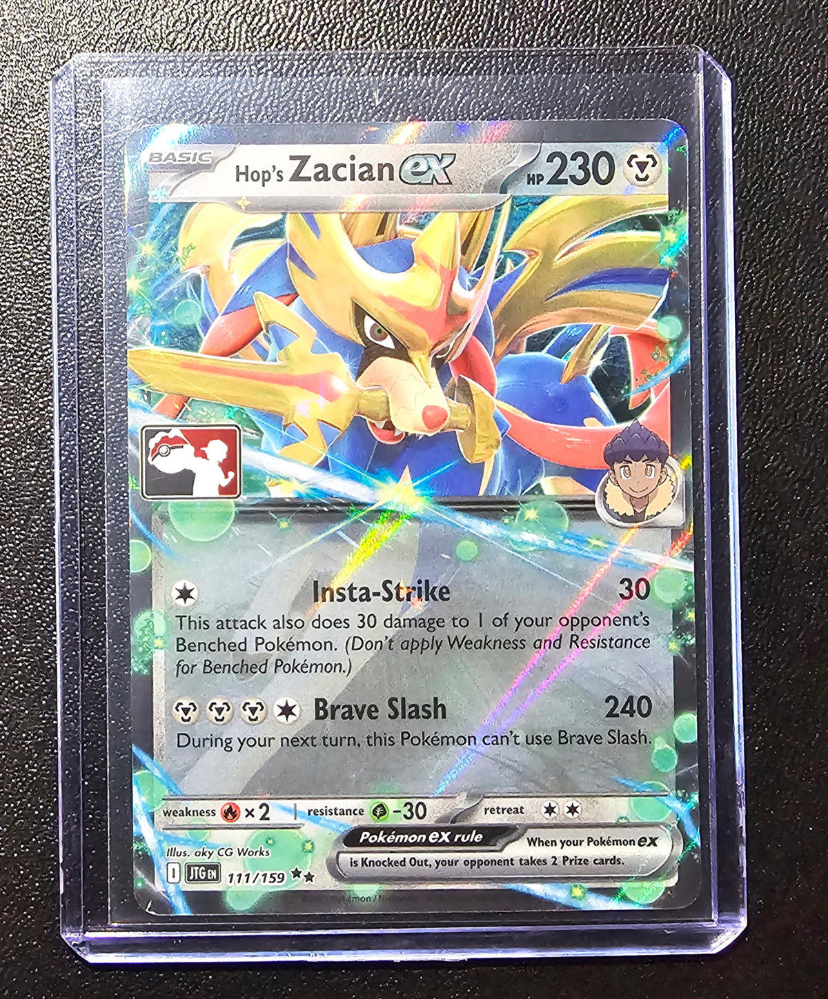 Hop’s Zacian ex – 111/159 – Scarlet & Violet Ultra Rare – NM