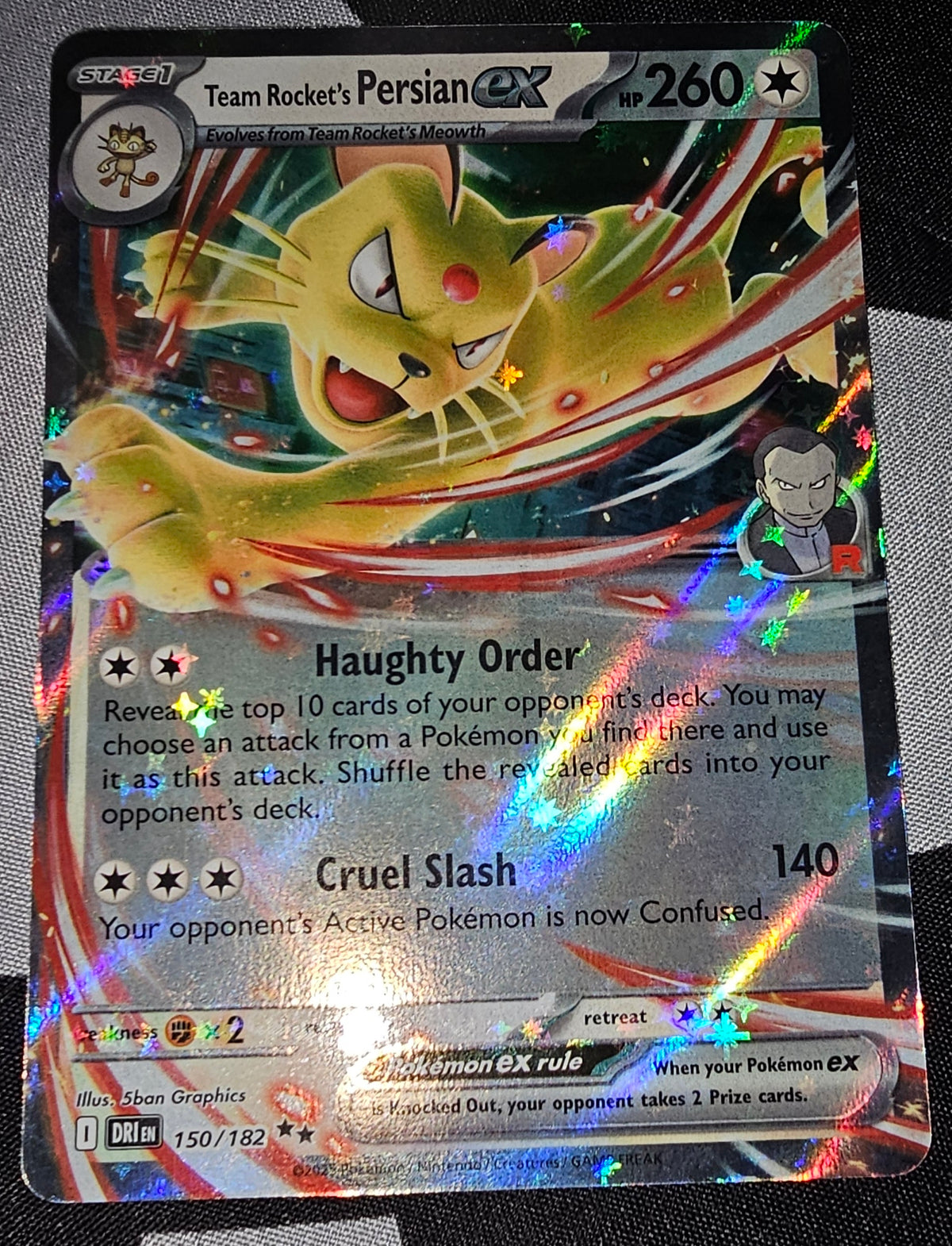 Pokémon TCG – Team Rocket’s Persian ex (Holo) – 150/182 – 5ban Graphics *NM