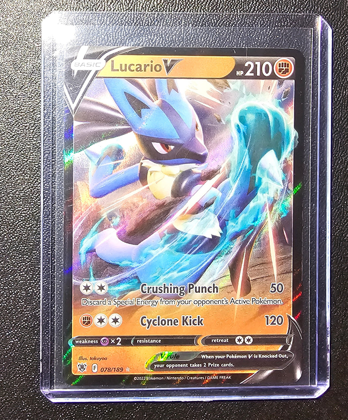 Lucario V – 078/189 – Sword & Shield Ultra Rare – NM