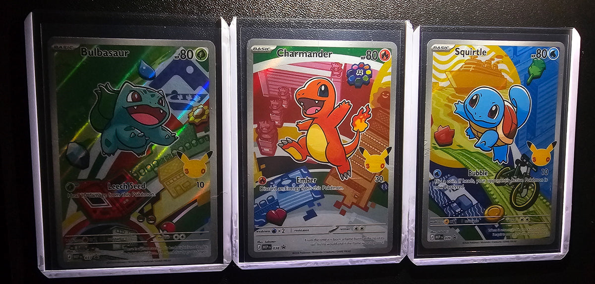 Pokémon First Partner Collection – Series 1 Promo Card – Charmander / Bulbasaur / Squirtle – 25th Anniversary