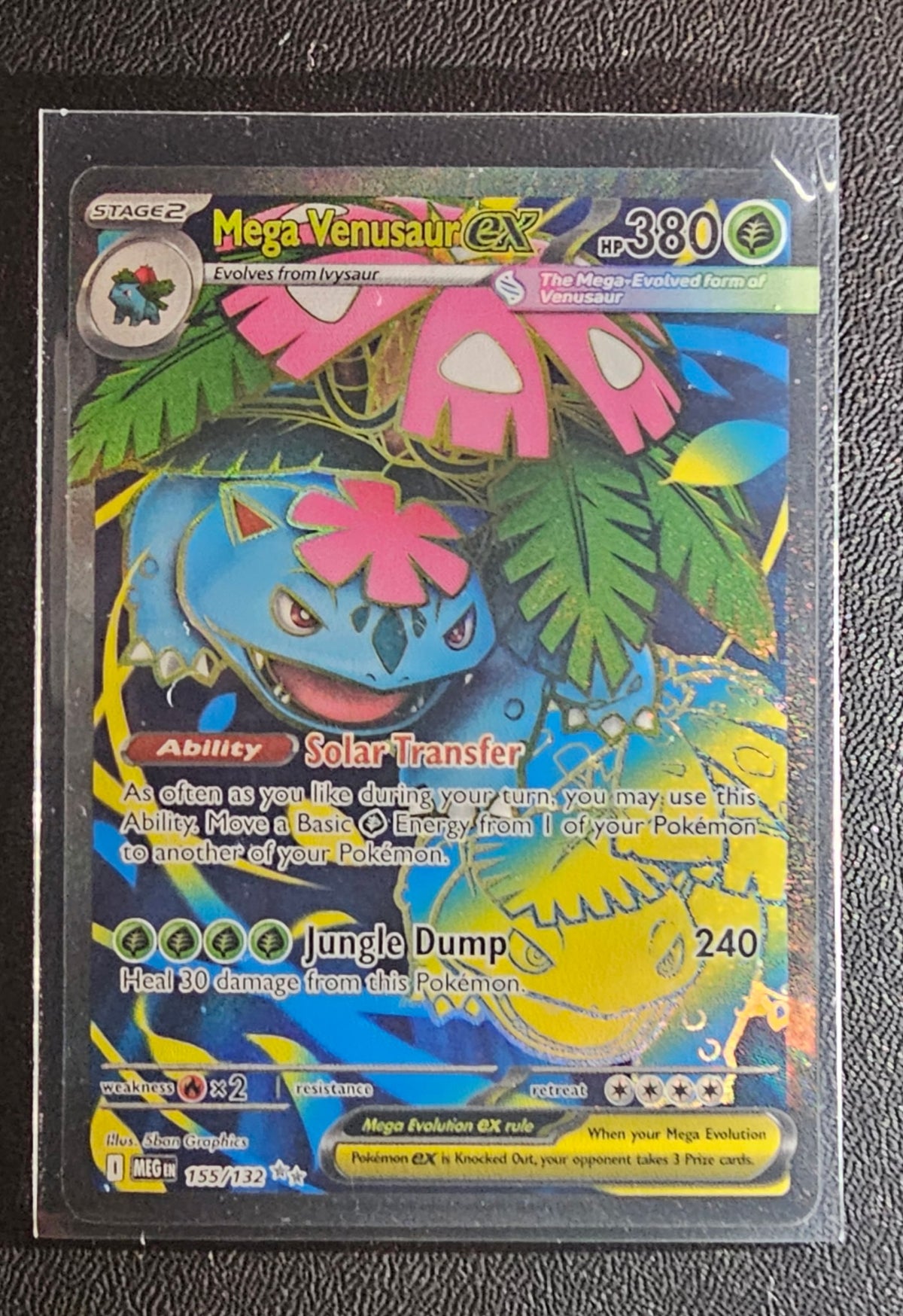 Mega Venusaur EX – MEG 155/132 – Full Art Holo – 380 HP